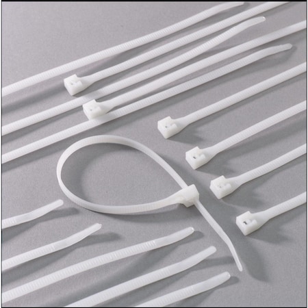 Gardner Bender Cable Tie, 8 in L, 2 in Max Bundle Dia., Natural, Nylon 6/6, 75 lb Strength, 20 PK 45-308